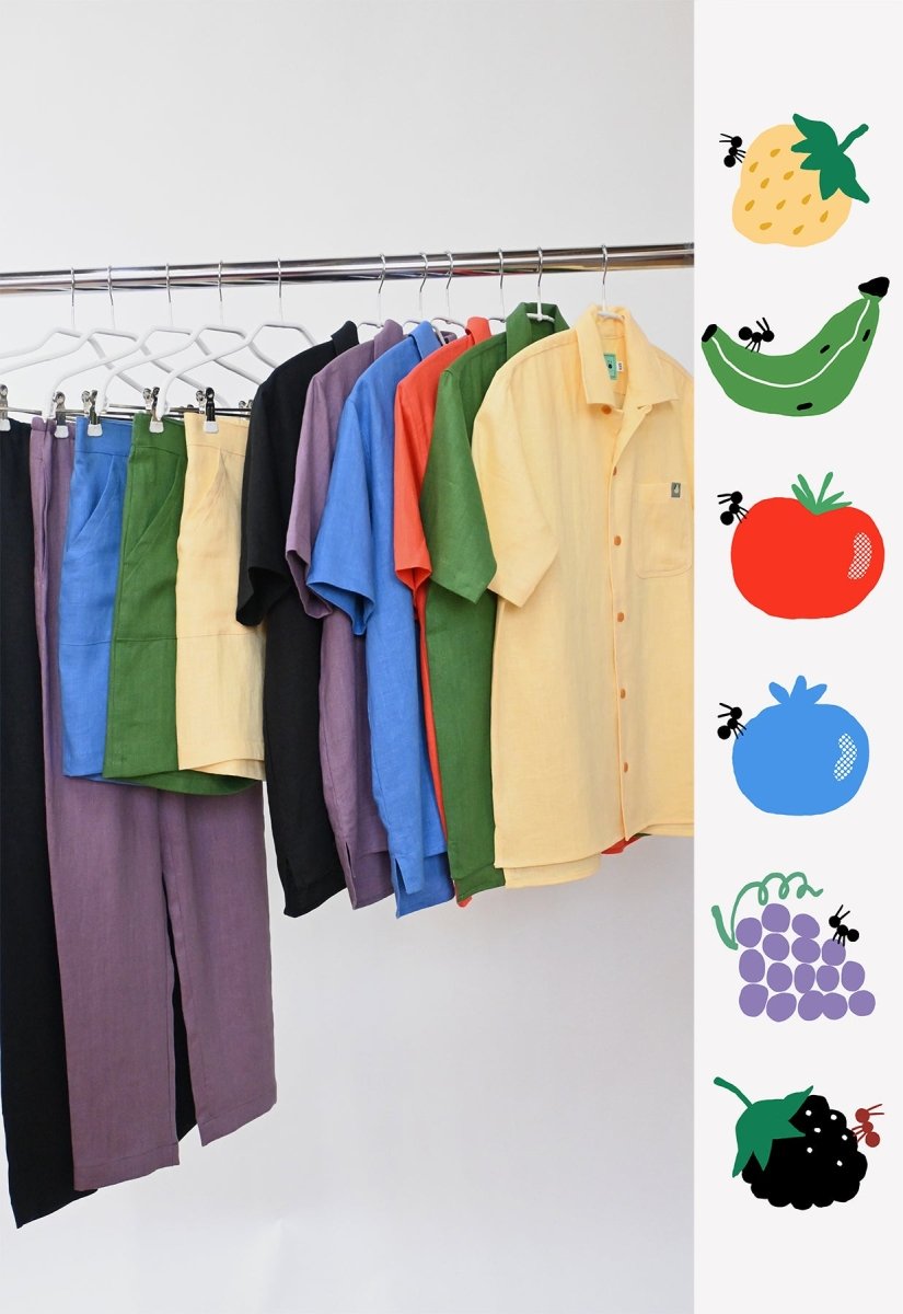 Chemise Boutonnée "Tutti-Frutti" - Fraise Jaune