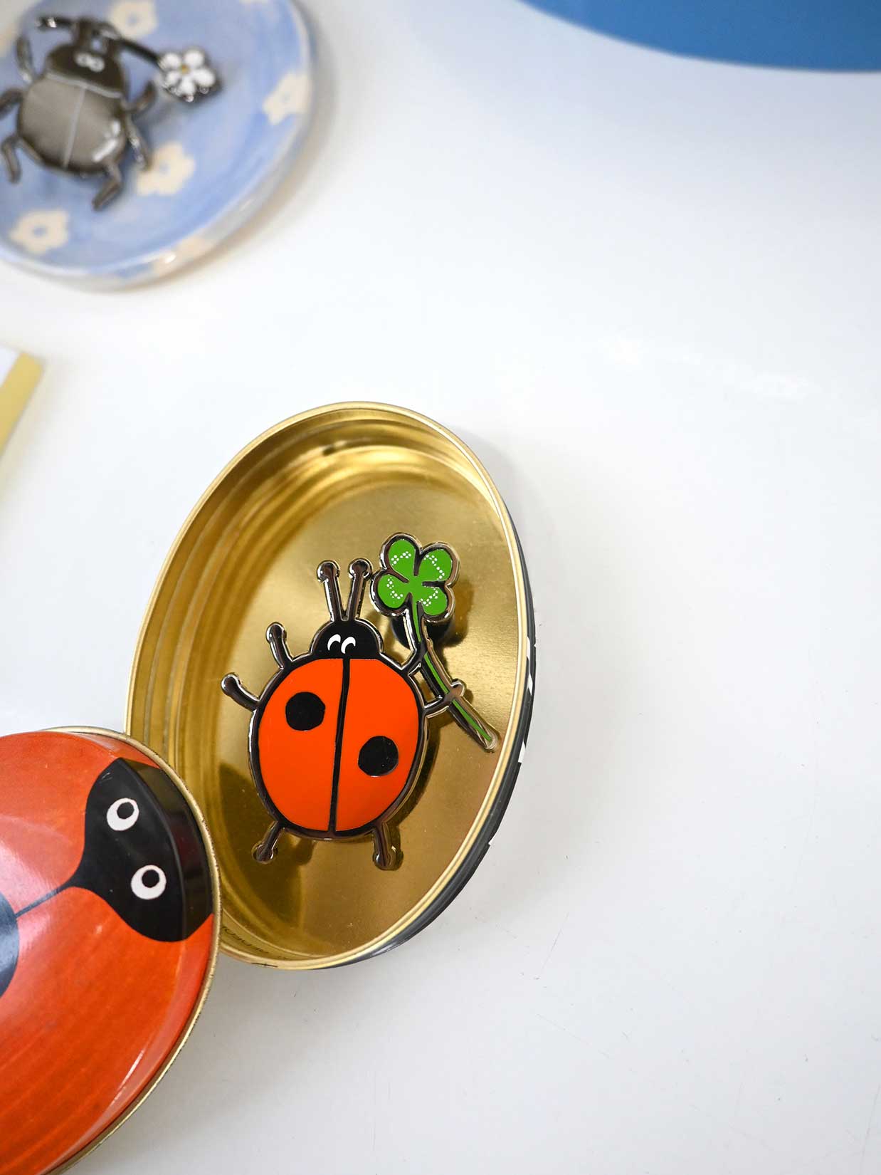 "Lucky Bug" Enamel pin, designed by HO HOS HOLE IN THE WALL (NYC)