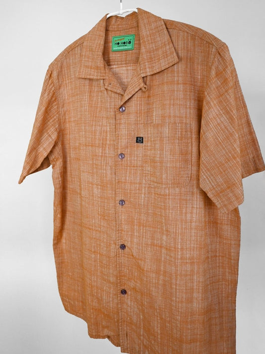 "Glad you Orange" Button-Up short-sleeved Shirt (ONE-OFF)