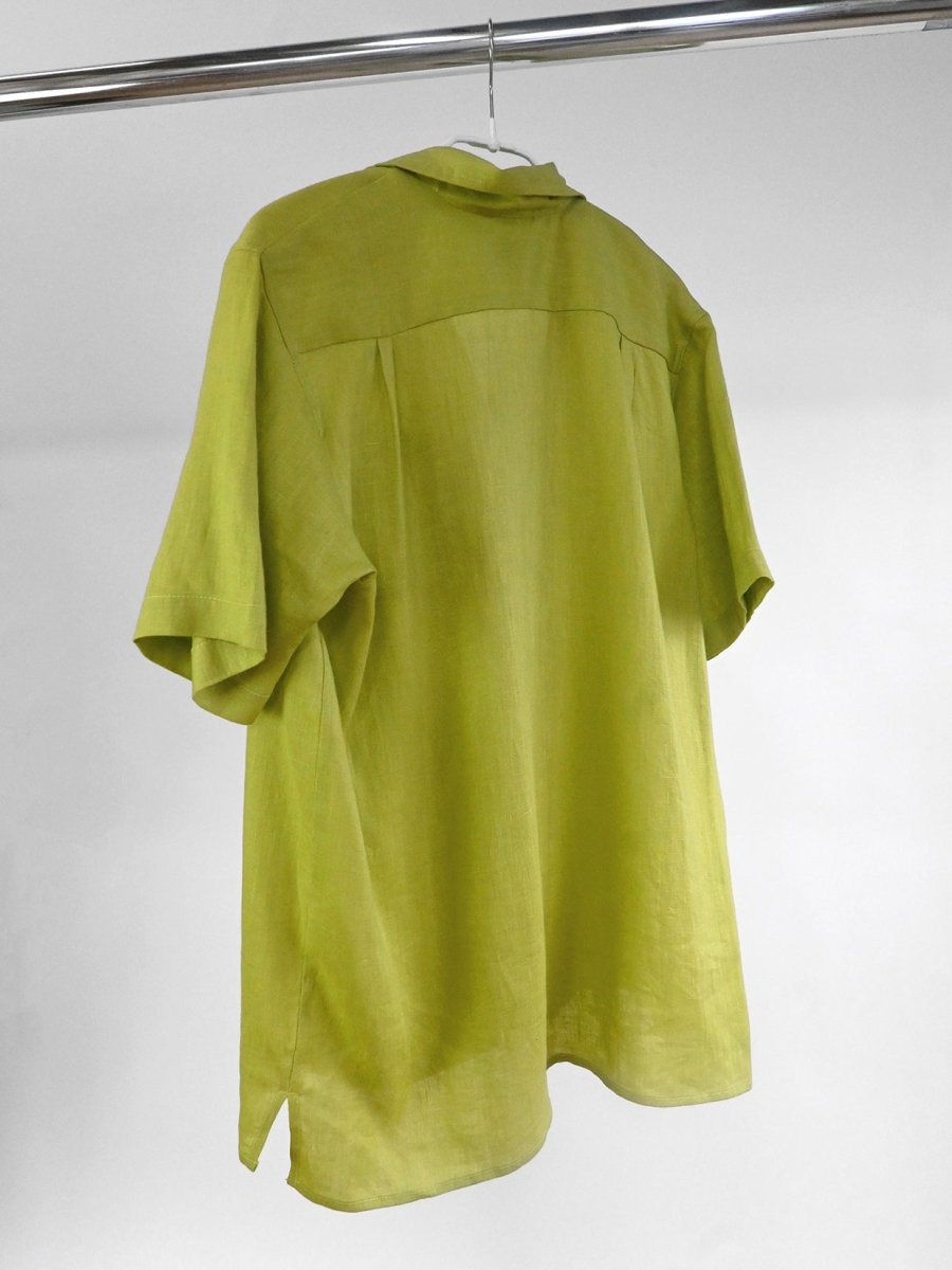 Linen button-up Shirt - Chartreuse – HO HOS HOLE IN THE WALL