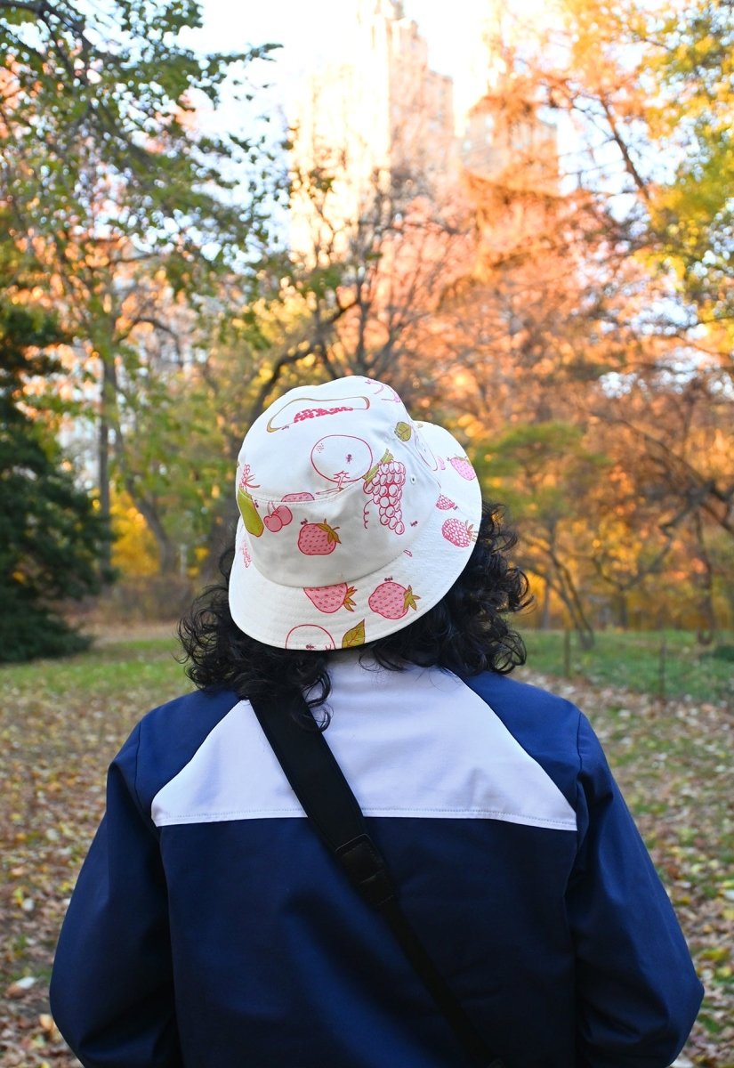 recycled polyester rPET fabric printed bucket hat