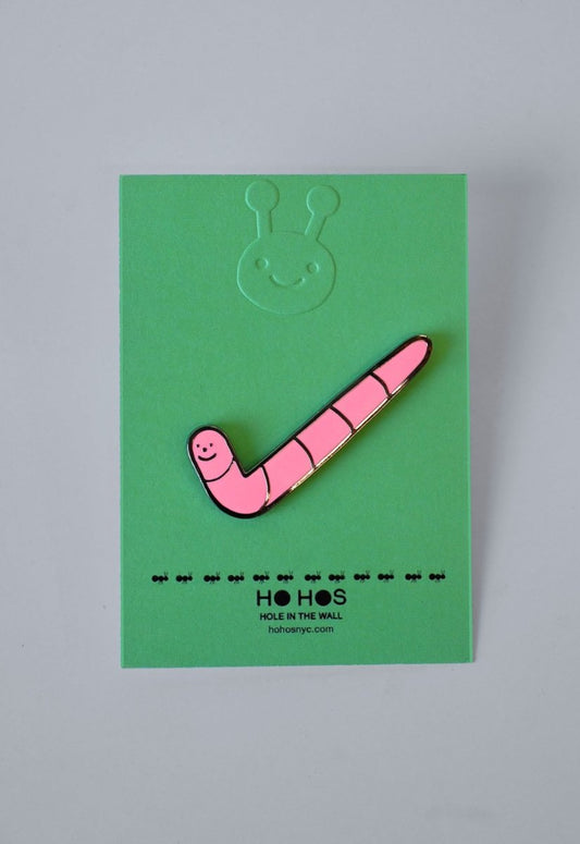 ho hos worm pin design Natali Koromoto HO HOS HOLE IN THE WALL