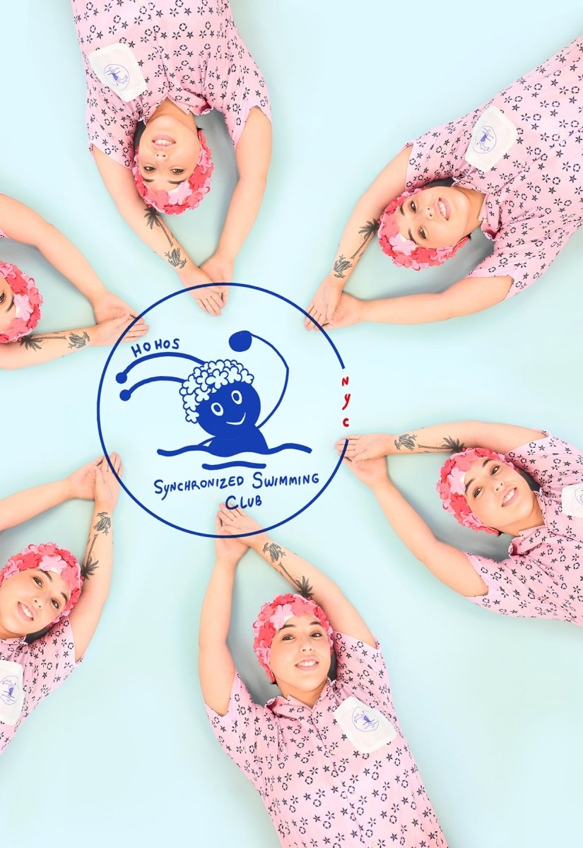 "Synchronized Swimming Club"-Hemd mit Knöpfen - Pink Waters