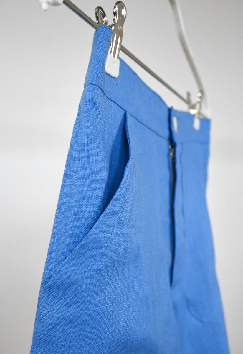 "Tutti Frutti" Linen Shorts - Blueberry